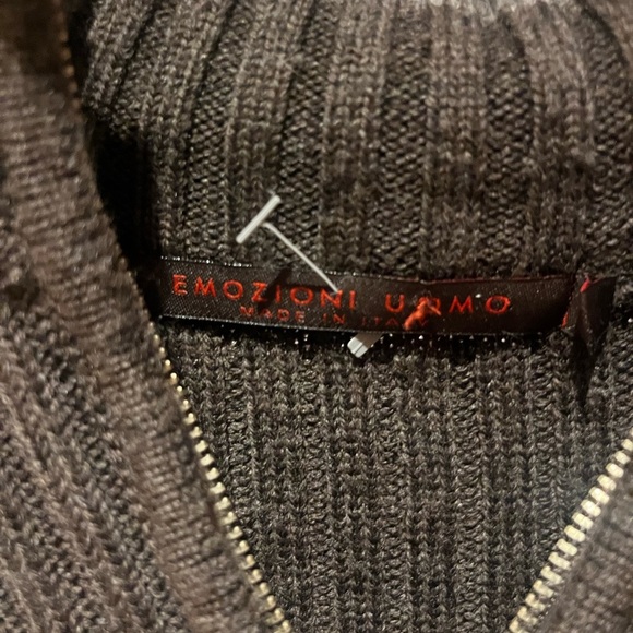 100% Merino wool Men's brown  Sweater - Picture 2 of 5